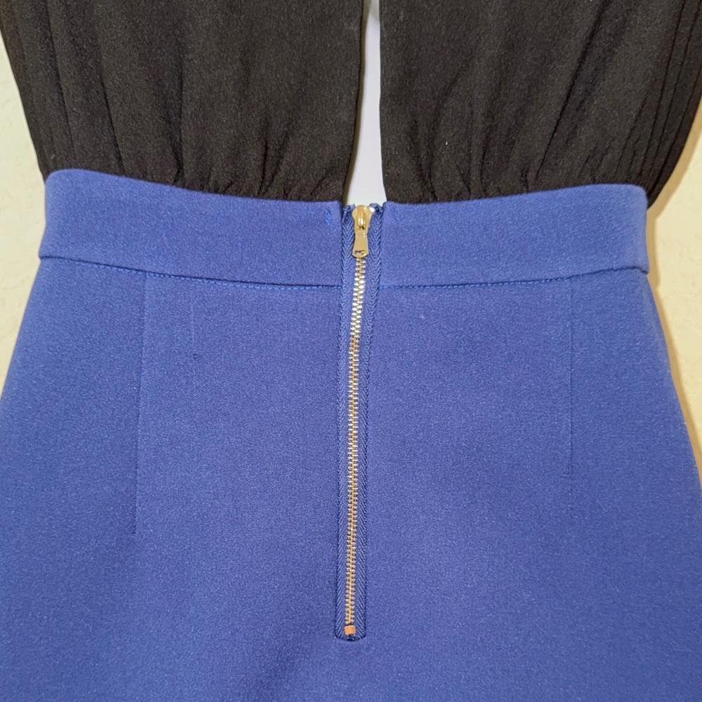 Chic A-Line Blue Black Dress - Picture 8 of 10
